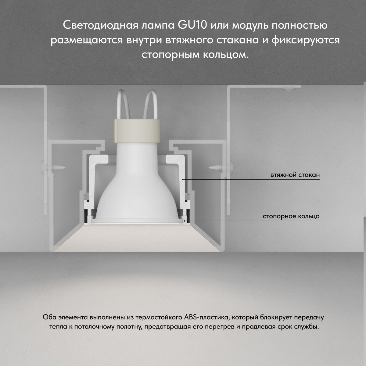 Встраиваемый светильник Denkirs Inviz DK2081-WH