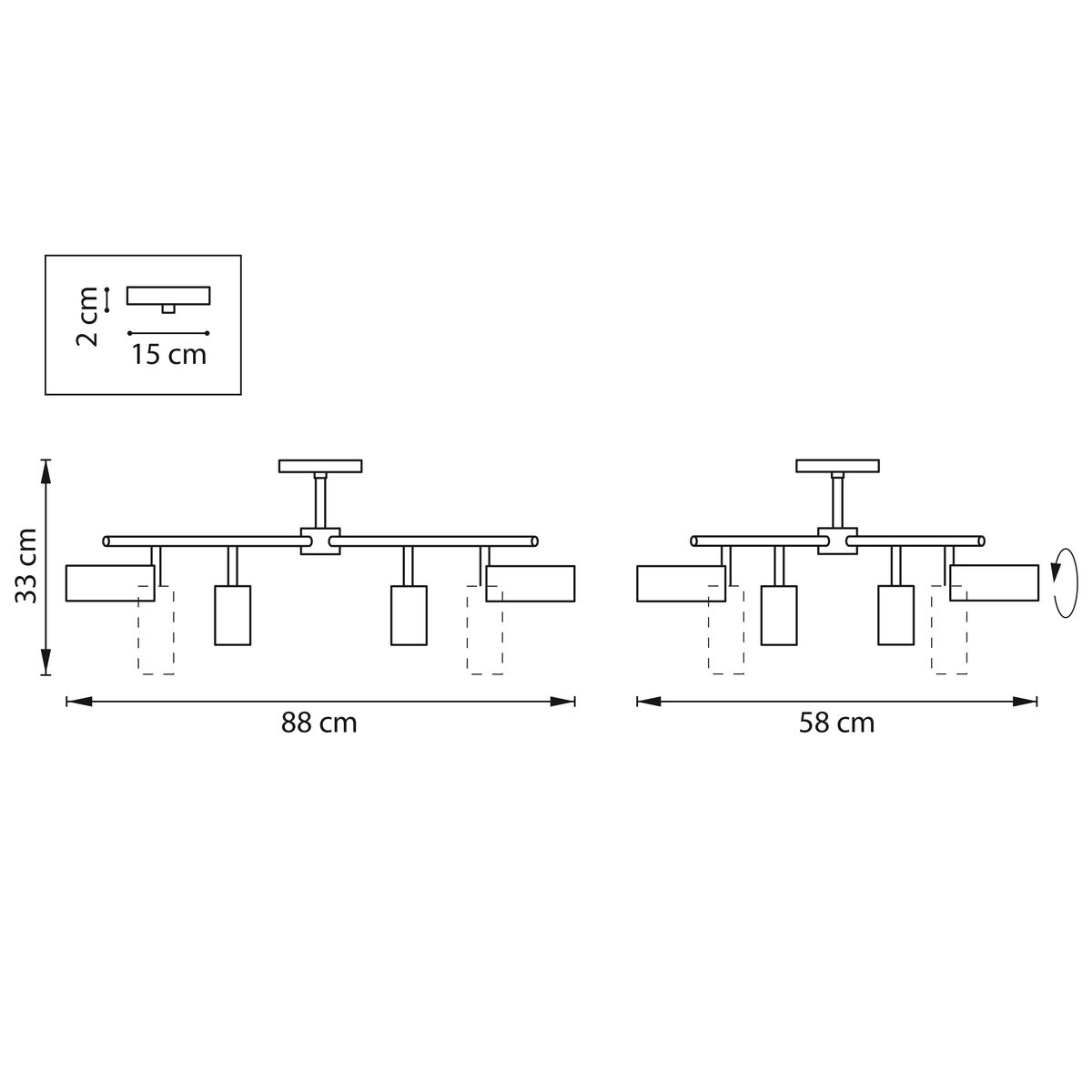 Комплект с потолочной люстрой Lightstar Rullo (571728+214436-4+214487-4) LR728364874