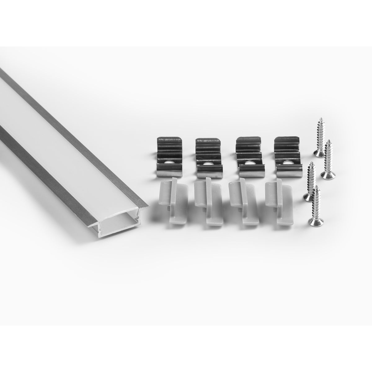 Профиль врезной LEDS POWER СПВ17-2507 алюм. черный с призм.рассеивателем 2м 008424