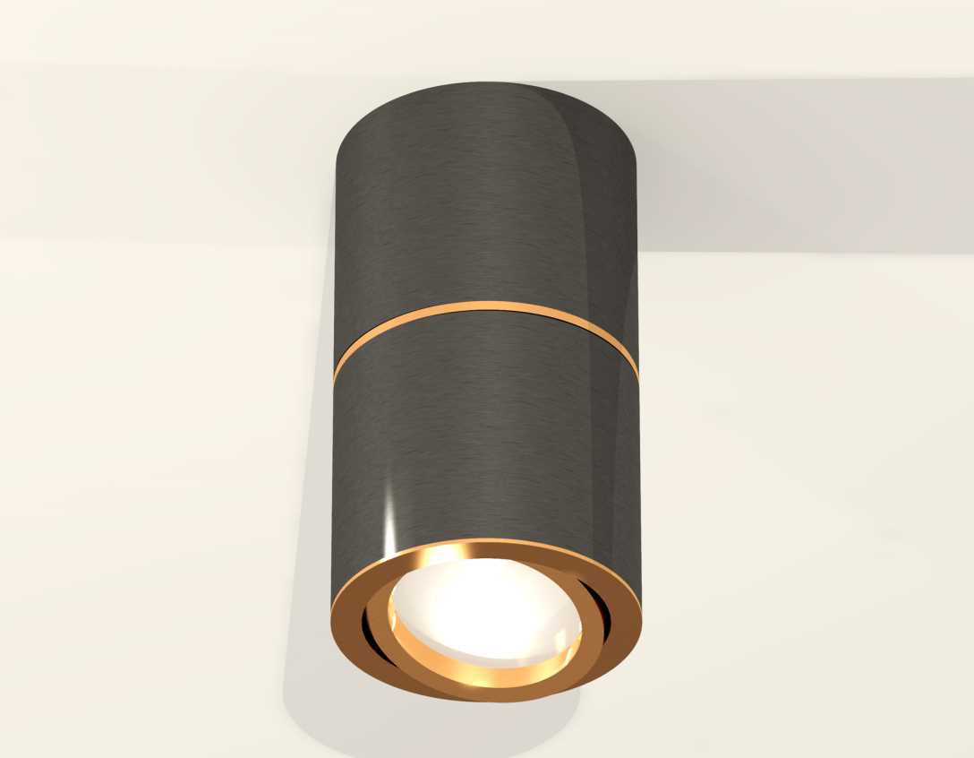 Комплект накладного светильника Ambrella light Techno Spot XS7403080 DCH/PYG черный хром/золото желтое полированное (C7403, A2072, C7403, N7004)