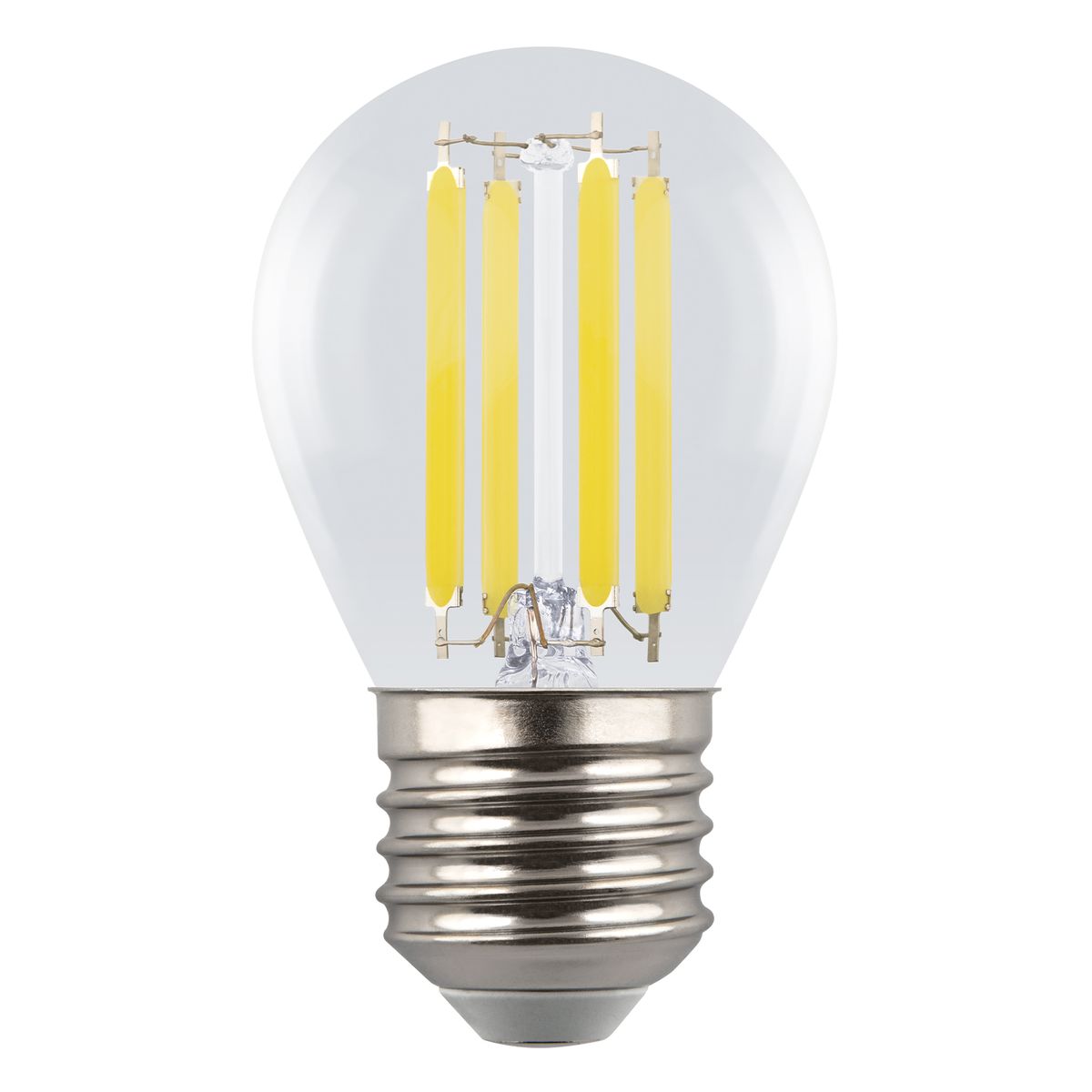 Лампа светодиодная Uniel E27 4W 3000K прозрачная LED-G45-4W/3000K/E27/CL GLY01TR UL-00011940