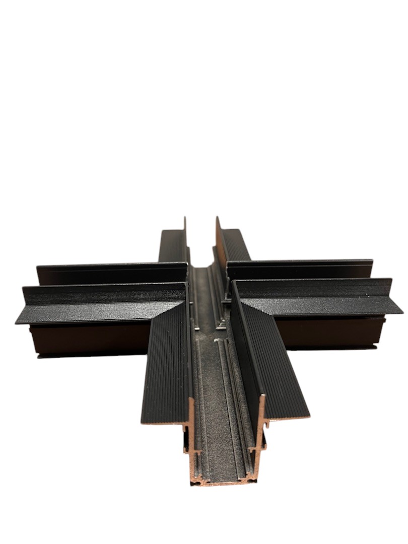 Коннектор X-образный Hesby Lighting ElDeko для встраиваемого шинопровода, чёрный HSBL_0160