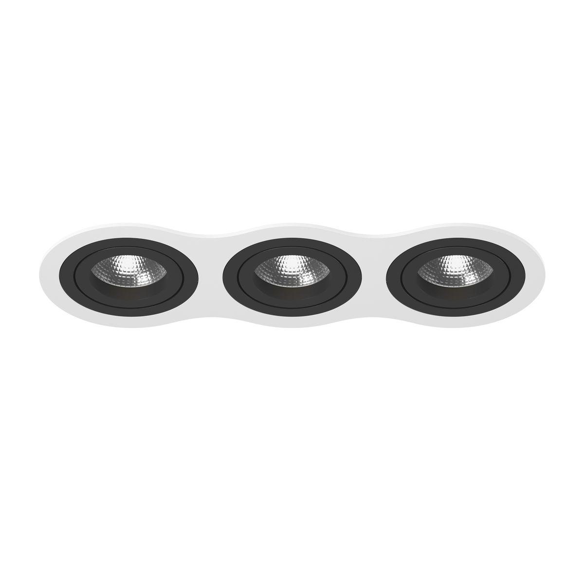 Комплект из светильника и рамки Lightstar Intero 16 (217636+217607+217607+217607) i636070707