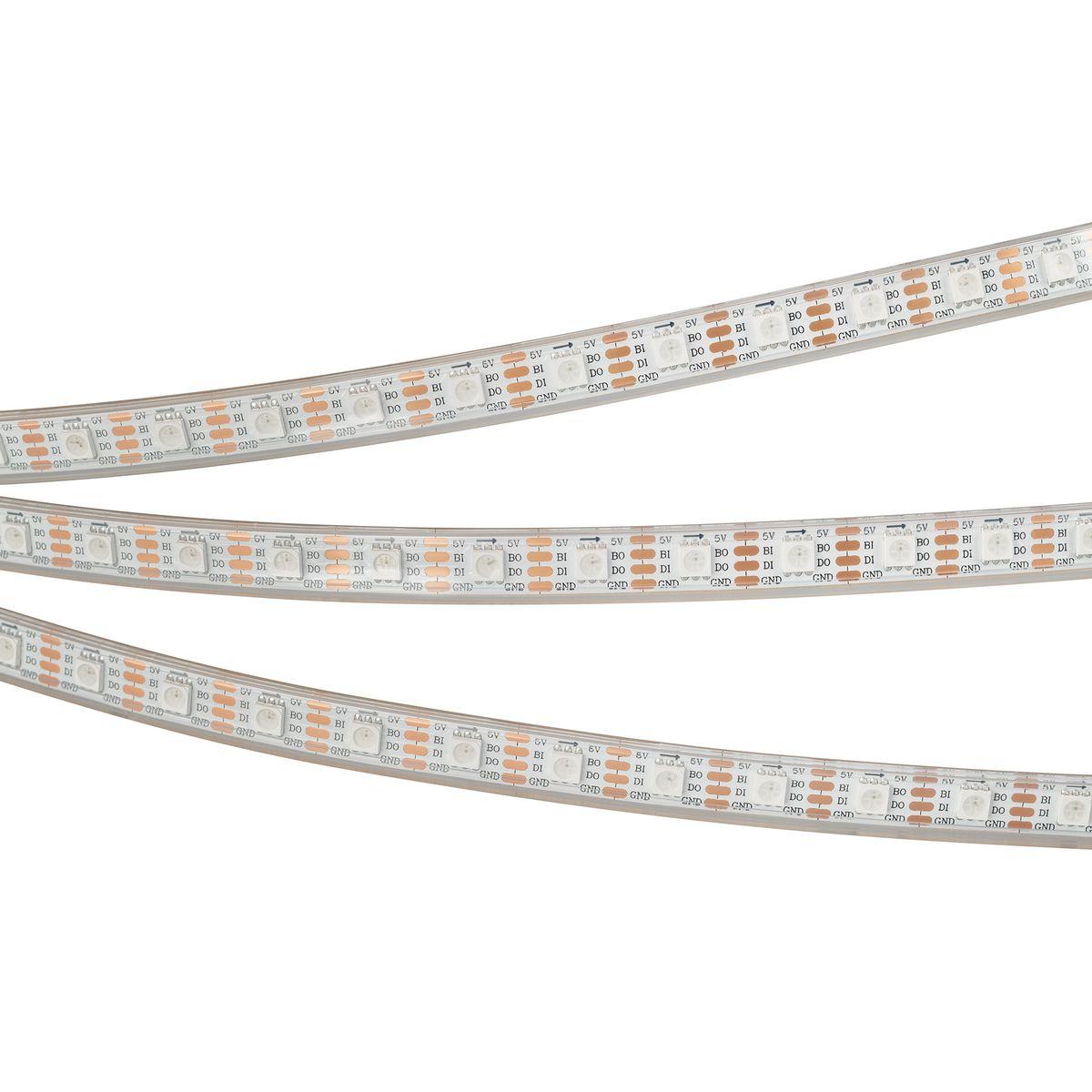 Светодиодная влагозащищенная лента Arlight Бегущий огонь 12W/m 60Led/m 5060SMD разноцветный 5M SPI-P-B60-12mm 5V RGB-PX1-BPT 041167
