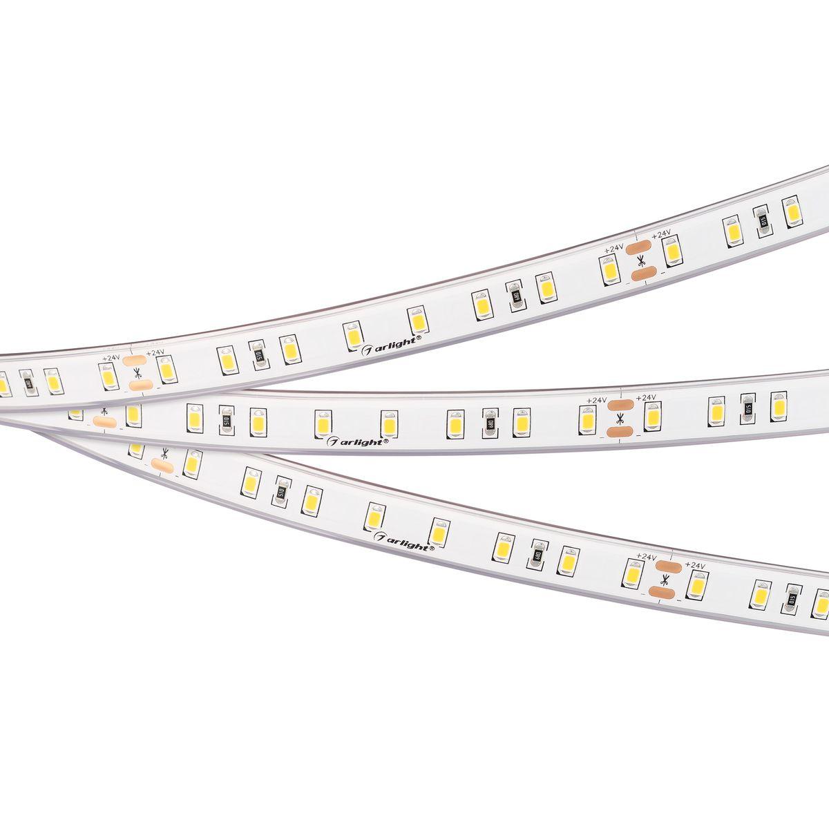 Светодиодная влагозащищенная лента Arlight 8W/m 80Led/m 2835SMD холодный белый 5M RTW-PS-A80-12mm 24V White6000 045159