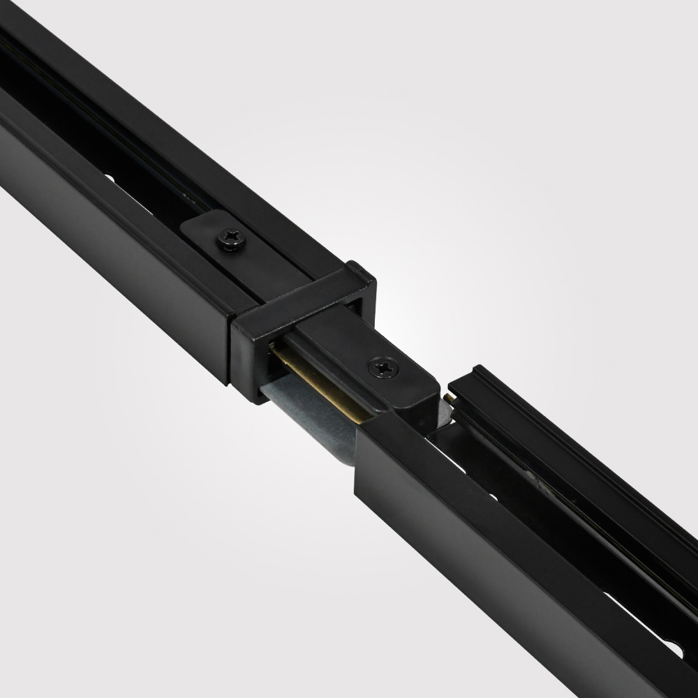 Коннектор прямой Hesby Lighting Skylite для  накладного шинопровода 220В, чёрный HSBL_0004