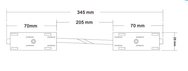Соединитель питания угловой для накладного шинопровода Crystal Lux CLT 0.205 04 BL