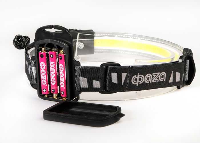 Налобный светодиодный фонарь ФАZA от батареек 400 лм H5-L8W-FLEX