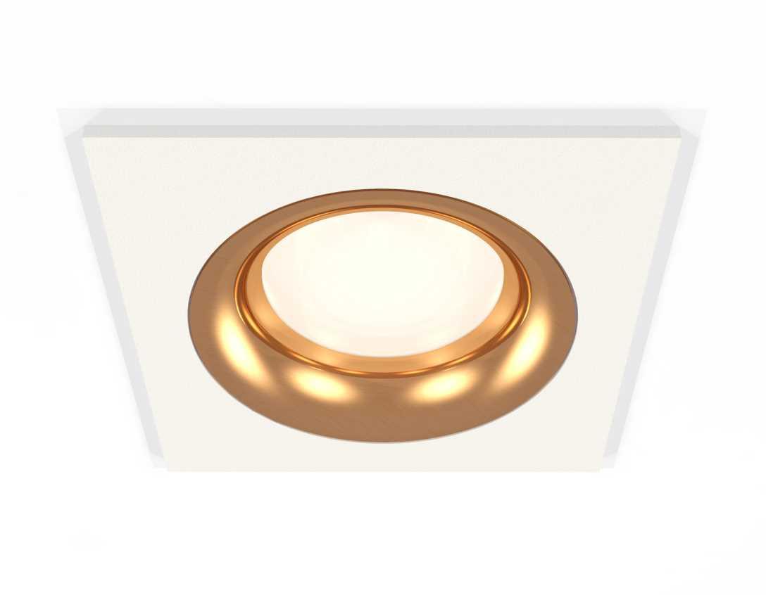 Комплект встраиваемого светильника Ambrella light Techno Spot XC7631005 SWH/PYG белый песок/золото желтое полированное (C7631, N7014)