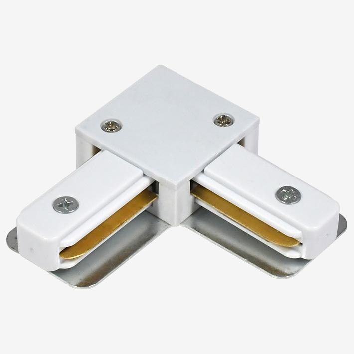 Коннектор L-образный Hesby Lighting Skylite для накладного шинопровода 220В, белый HSBL_0030