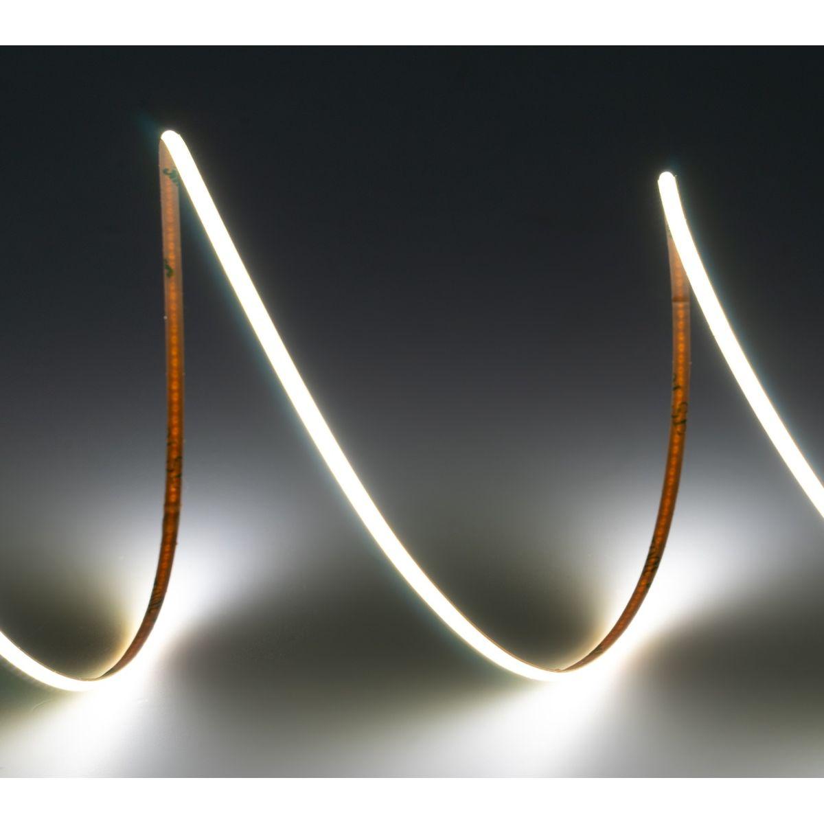 Лента светодиодная ELFLED 480COB диодов, 24В, 5м, ширина 3мм, белый нейтральный 4000-4500К ELFLED-480COB-3-nw4K-24