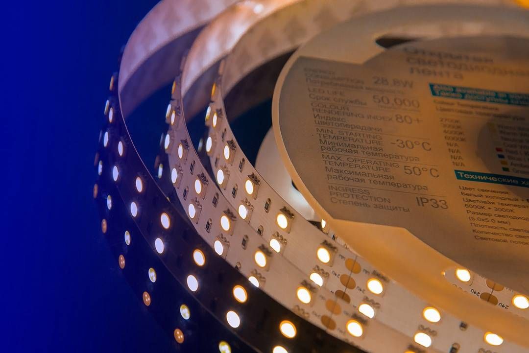 Светодиодная влагозащищенная лента DesignLed 28,8W/m 120LED/m 5050SMD разноцветный/теплый белый 5M 001134