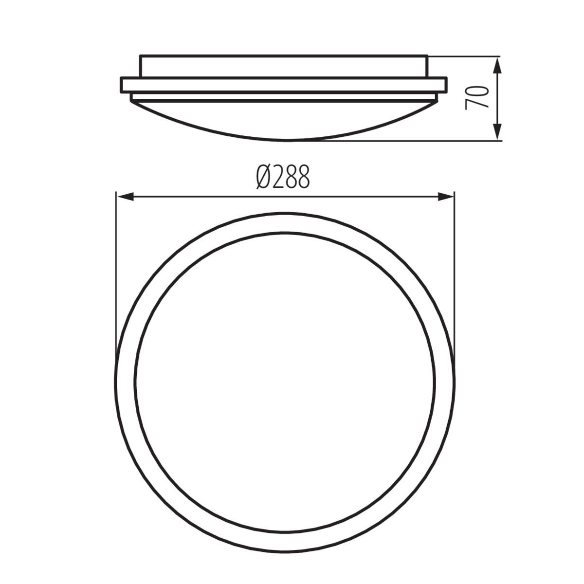 Настенно-потолочный светодиодный светильник Kanlux ORTE LED 24W-NW-O 29161