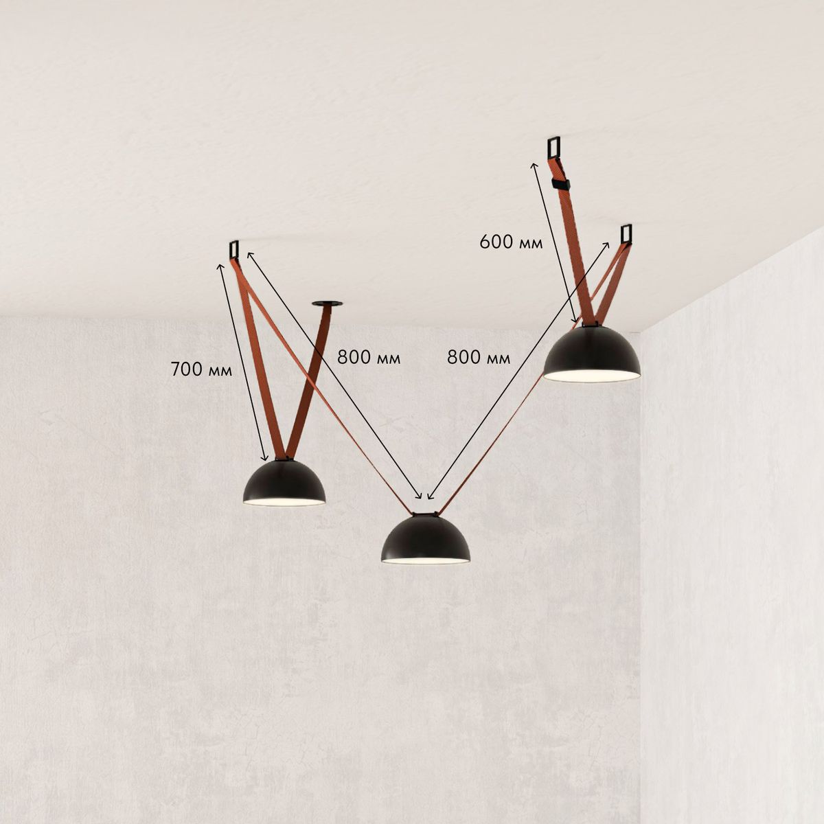 Комплект ременной трековой системы Denkirs Belty Set DK55SET21-01-BR