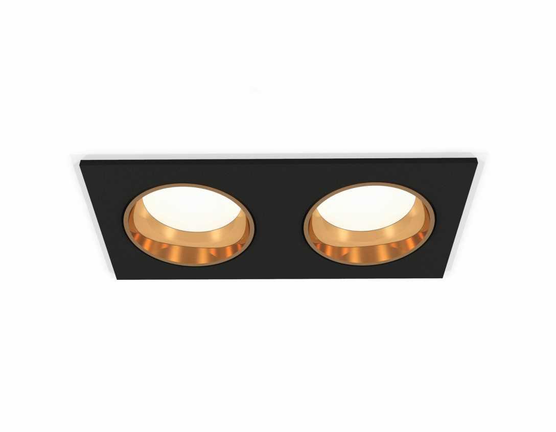 Комплект встраиваемого светильника Ambrella light Techno Spot XC6526004 SBK/PYG черный песок/золото желтое полированное (C6526, N6113)