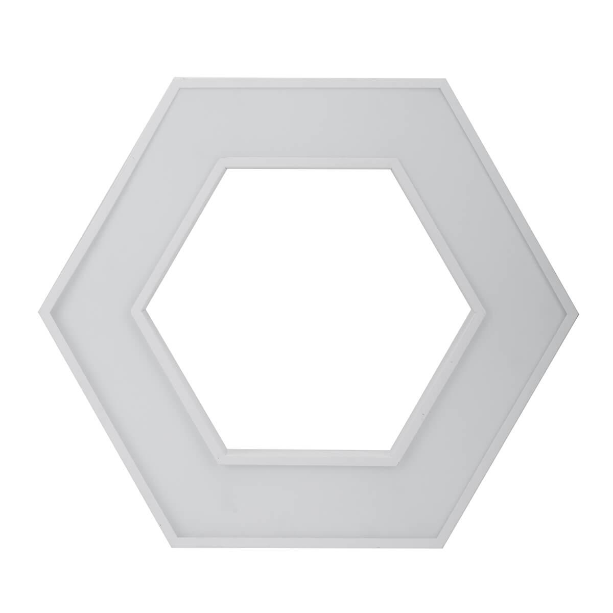 Подвесной светодиодный cветильник Geometria ЭРА Hexagon SPO-123-W-40K-045 45Вт 4000К белый Б0050554