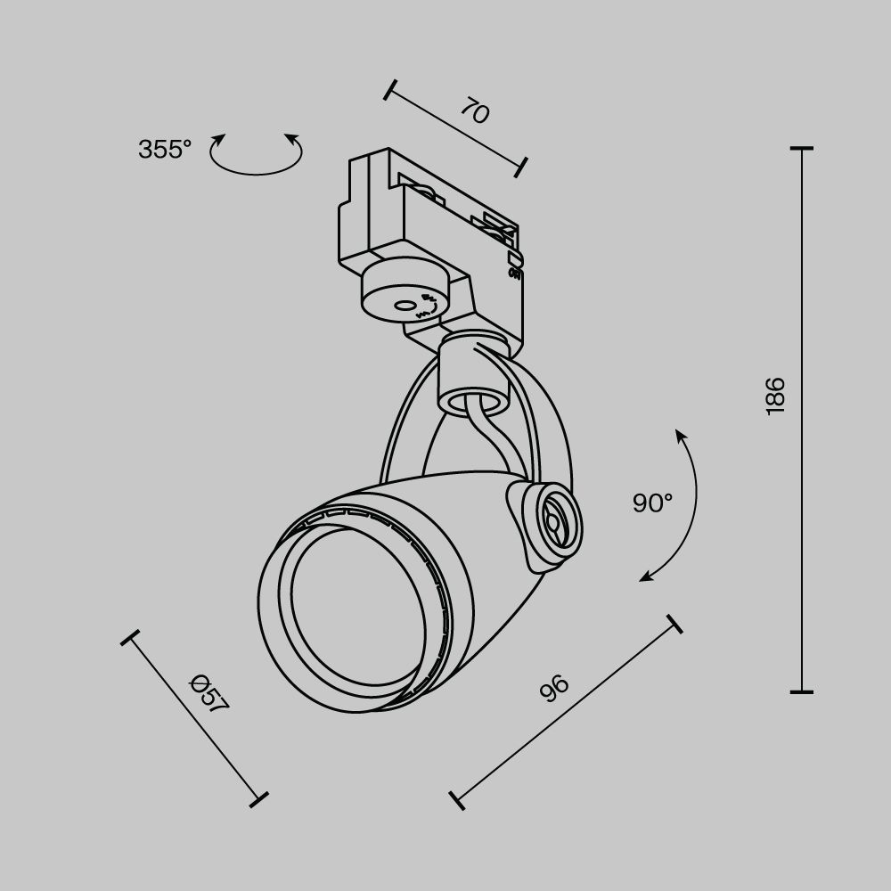 Трековый светильник Maytoni Technical Unity Celo TR001-1-GU10-W