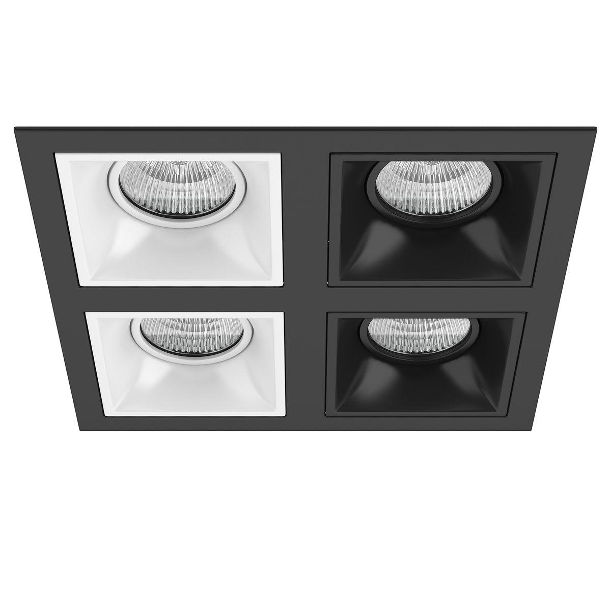 Комплект из светильников и рамки Lightstar Domino Quadro (214547+214506+214506+214507+214507) D54706060707
