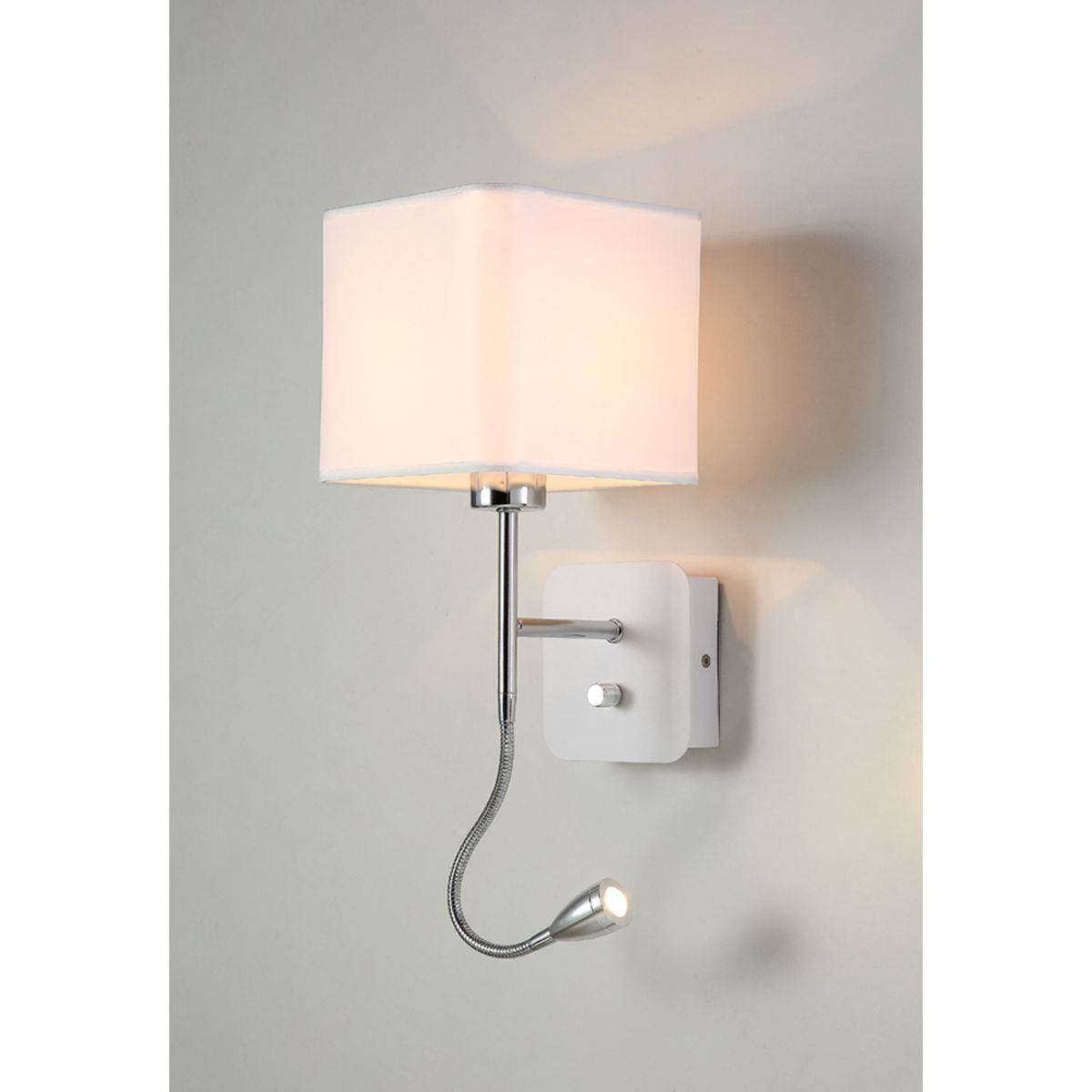 Бра Crystal Lux Paco AP2 Chrome/White