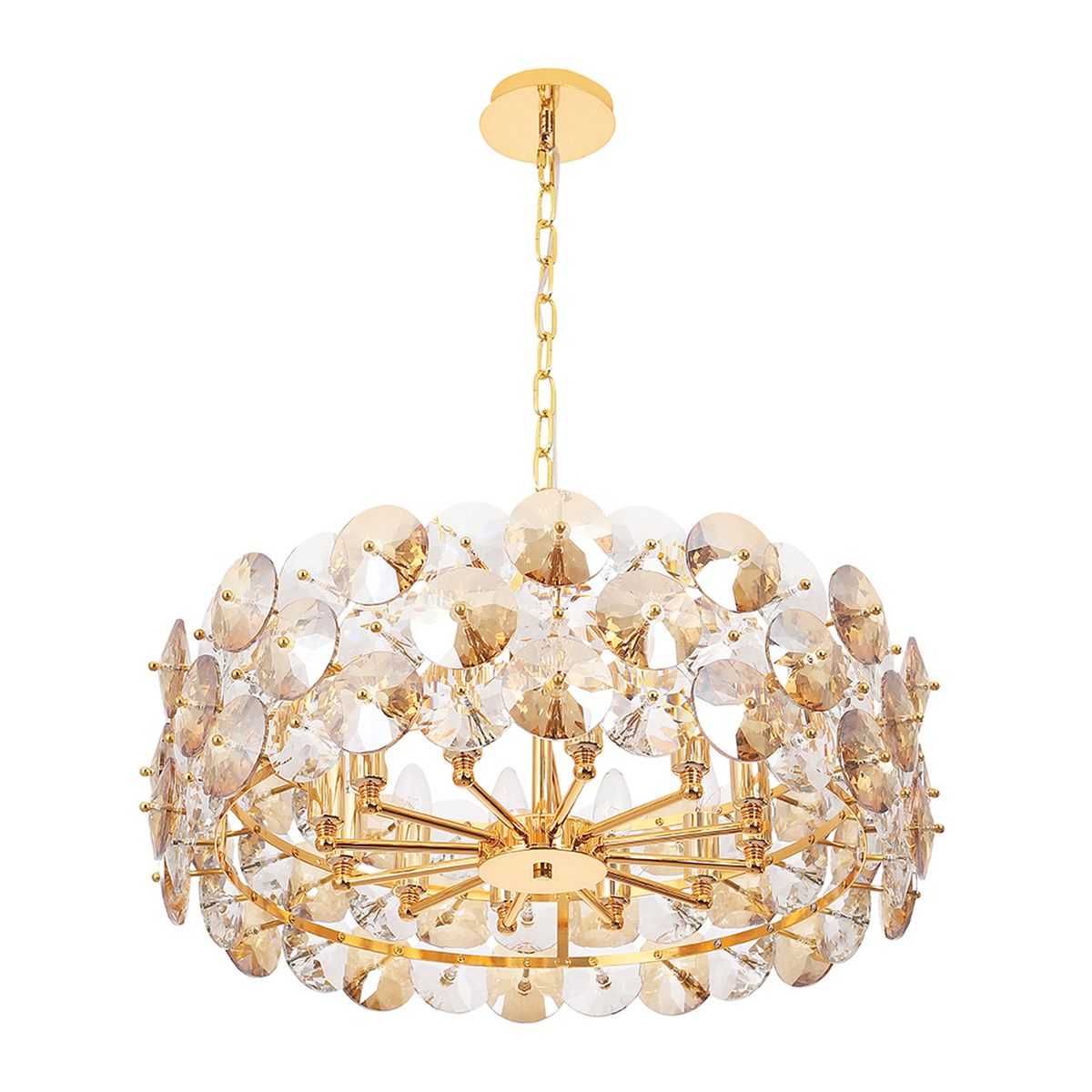 Подвесная люстра Crystal Lux Crystal SP12 Chrome SP12 Gold