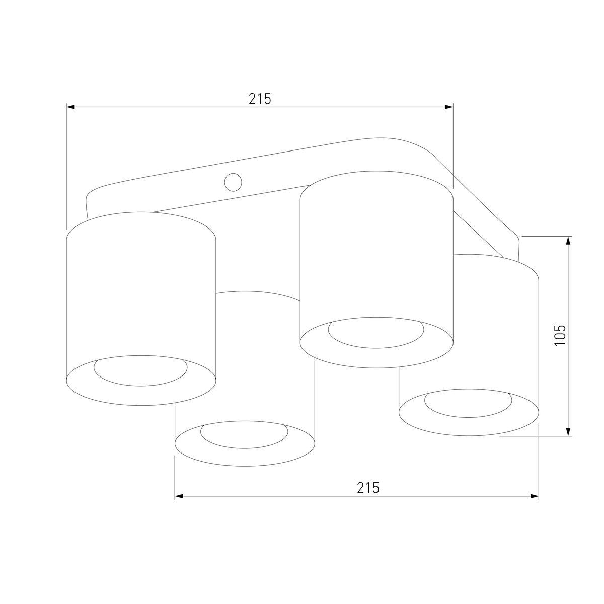 Потолочная люстра TK Lighting 3408 Vico White
