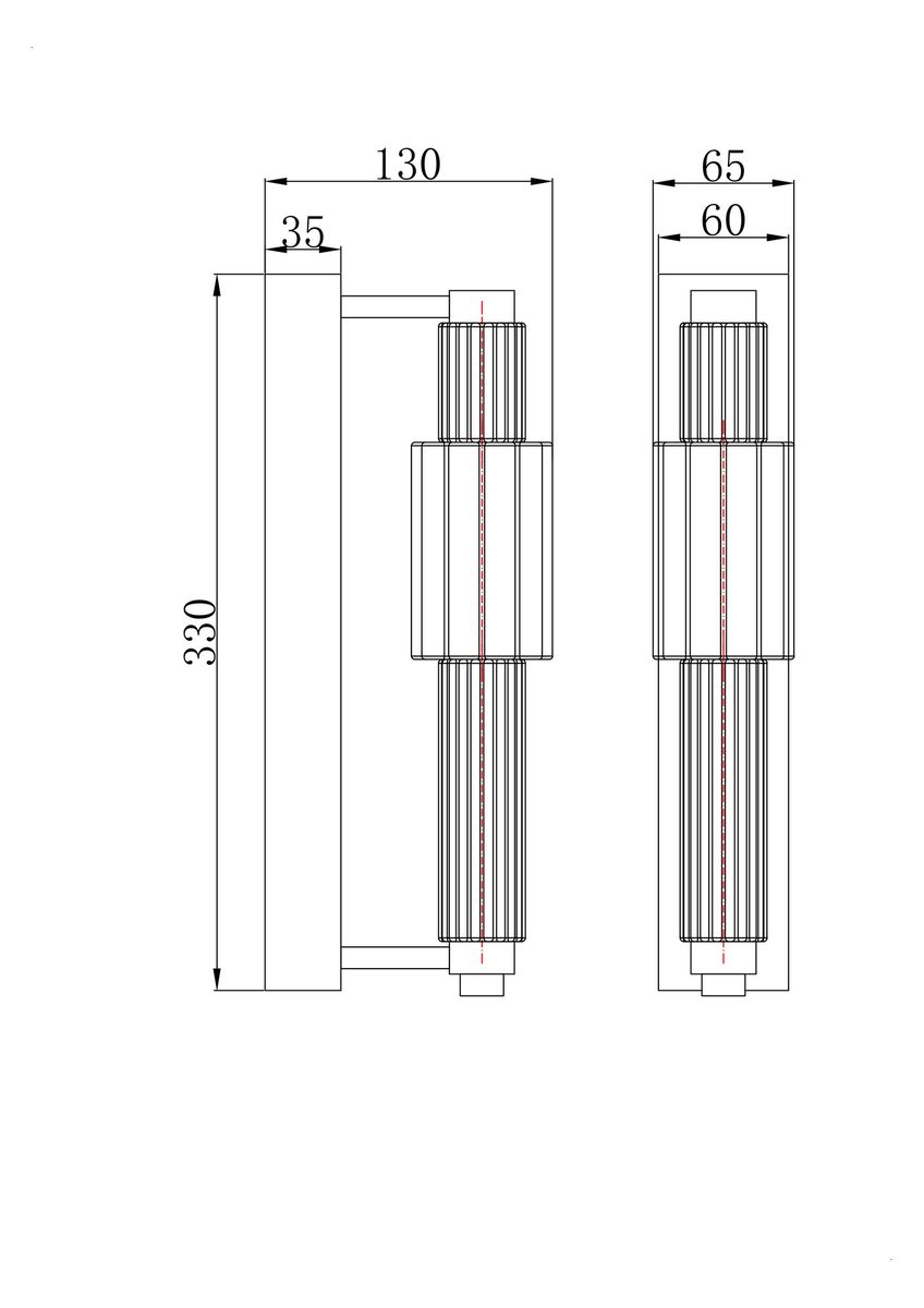 Настенный светильник Maytoni Verticale MOD308WL-L9GN3K