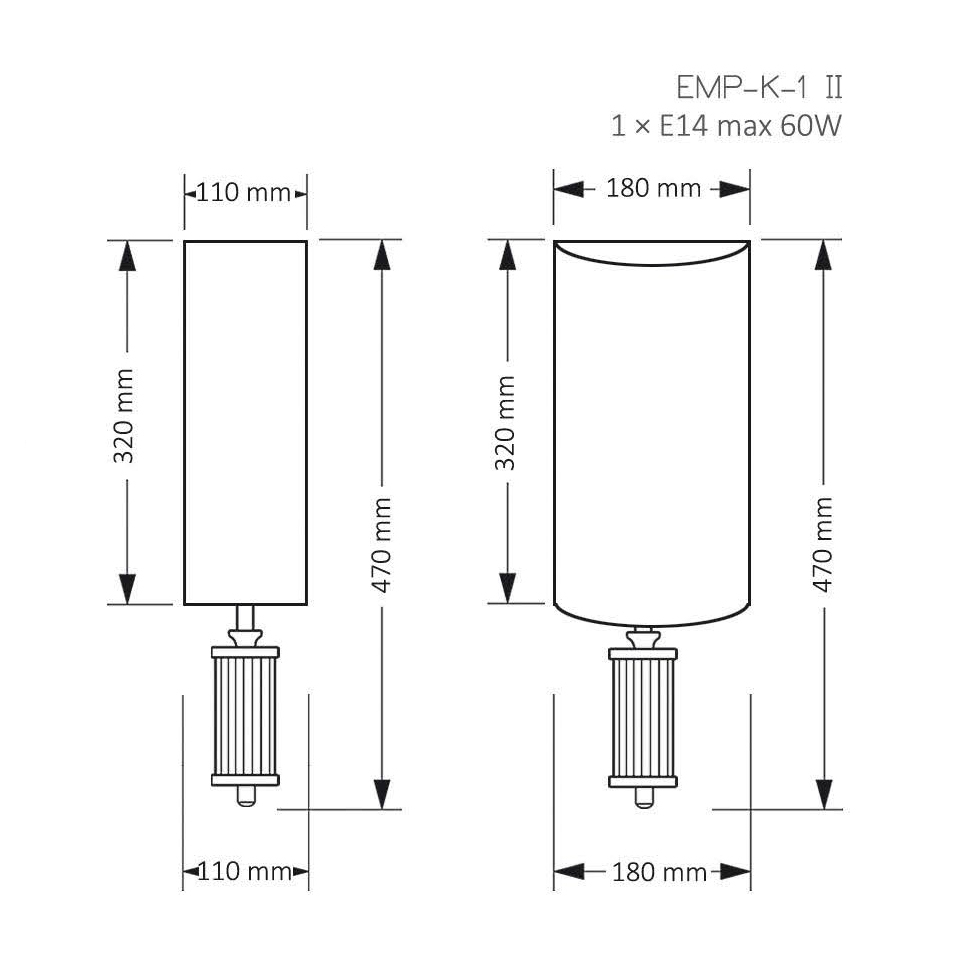 Настенный светильник KUTEK MOOD Empoli EMP-K-1(Z)II