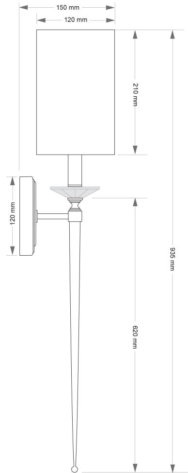 Настенный светильник KUTEK CANTU CAN-K-1(N/A)ZOL