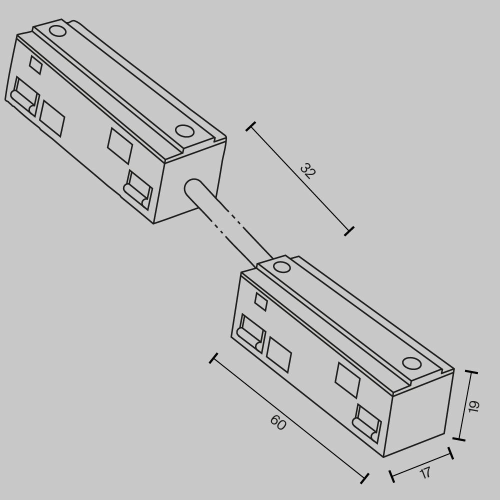 Коннектор питания гибкий Maytoni Technical Exility TRA034CPC-42W-5-1