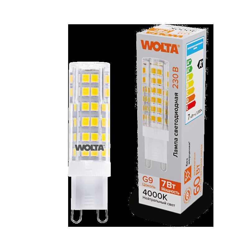 Светодиодная лампа WOLTA WSTD-JCD-7W4KG9-C
