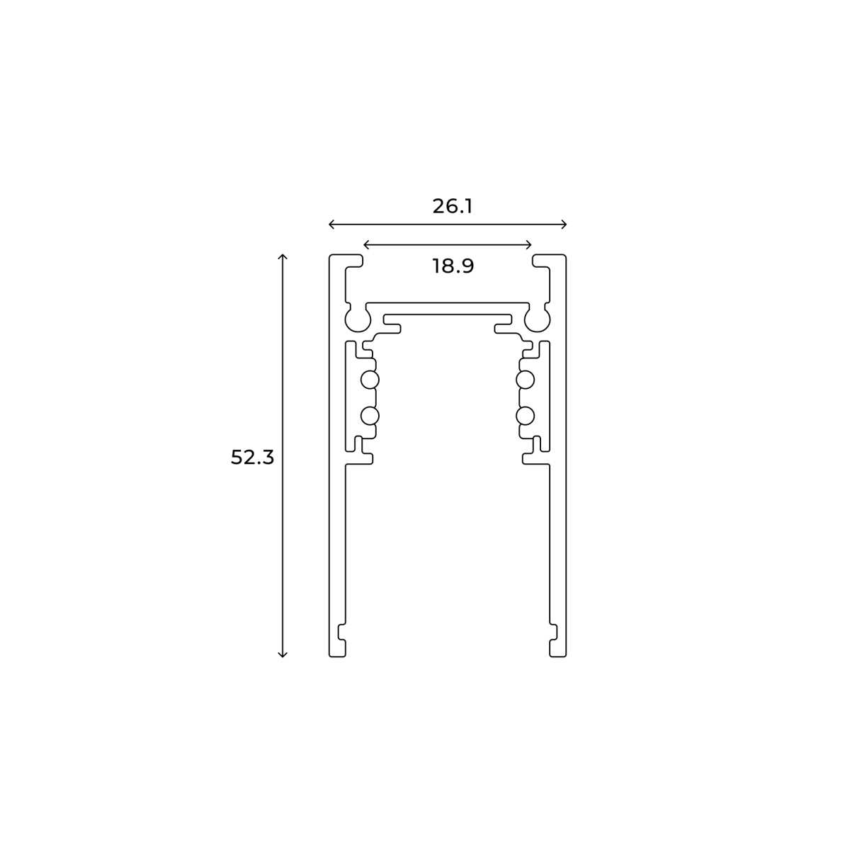 Шинопровод накладной ElDeko 48В-2м, чёрный HSBL_0052