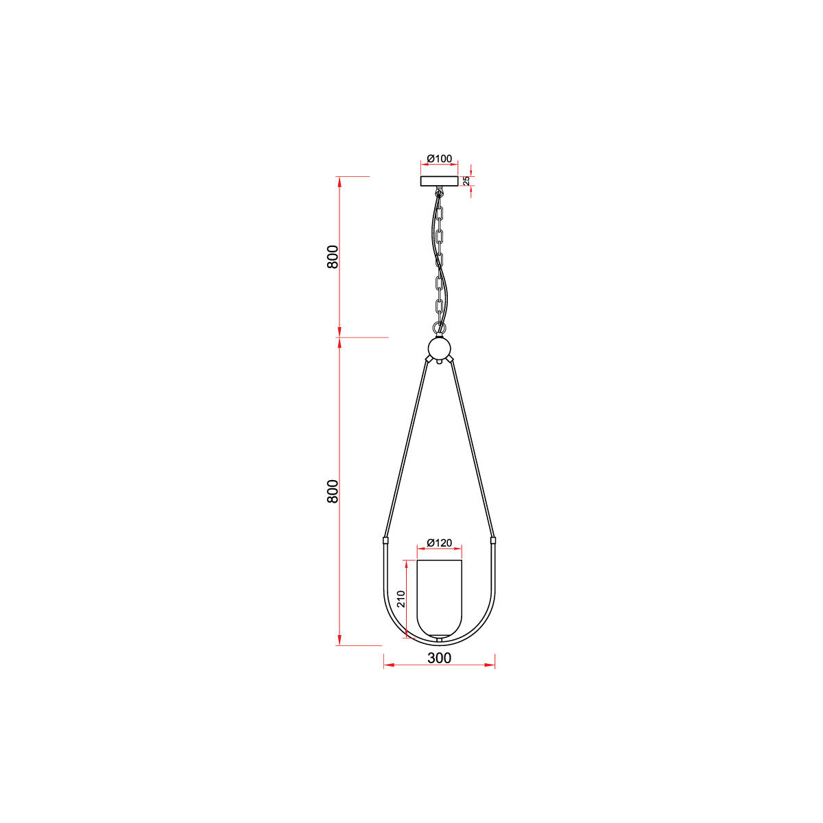 Подвесной светильник Vele Luce Fiamma VL5812P01