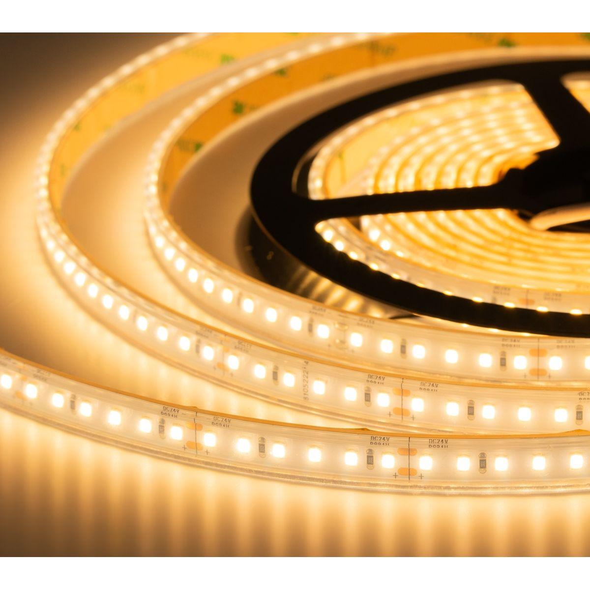 Лента светодиодная ELFLED 600SMD диодов (2835), 24В, IP67, 5м, САУНА, белый теплый 2800-3300К ELF-600SMDww3000-Sau24