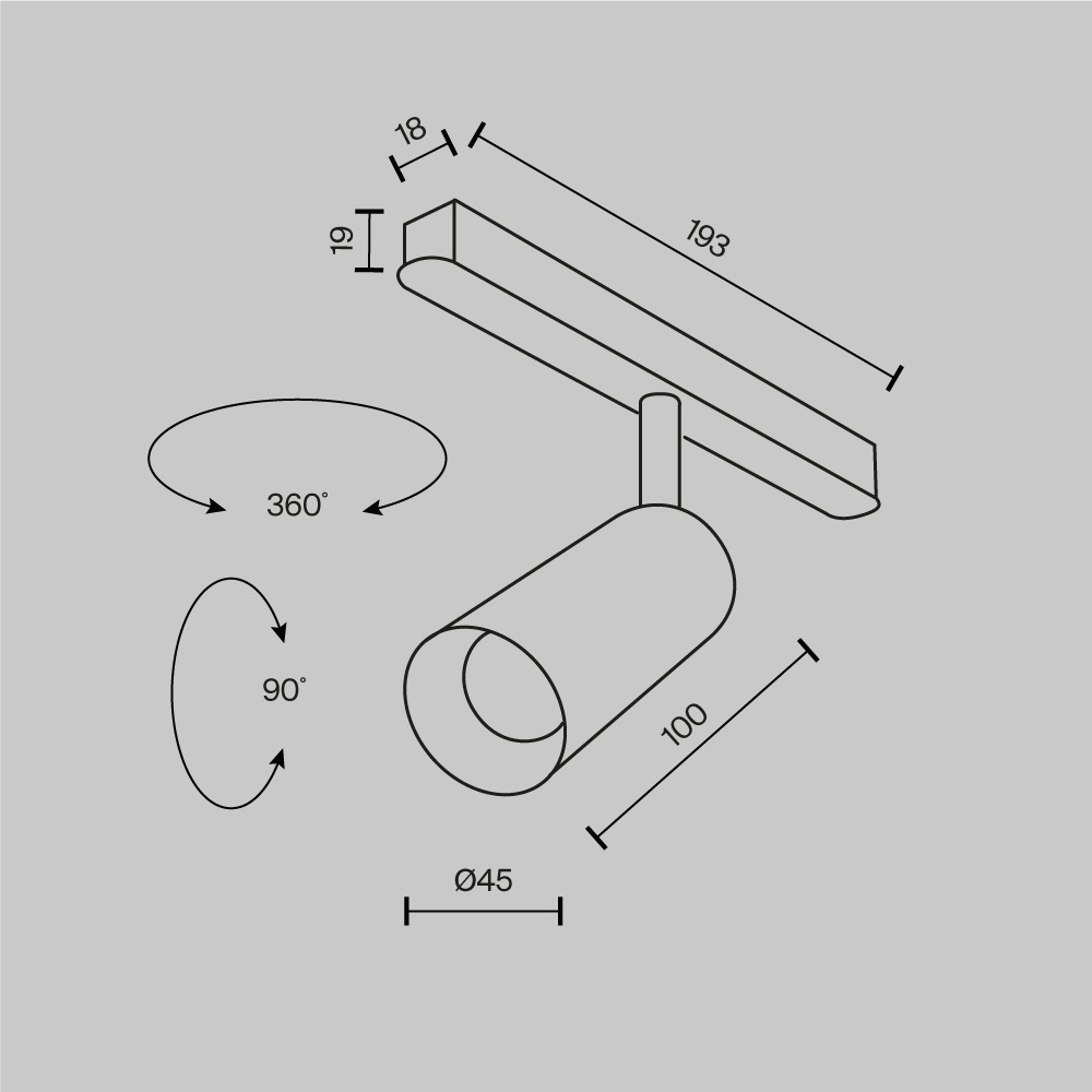 Трековый светильник Maytoni Technical Focus LED TR032-2-5W2.7K-M-B