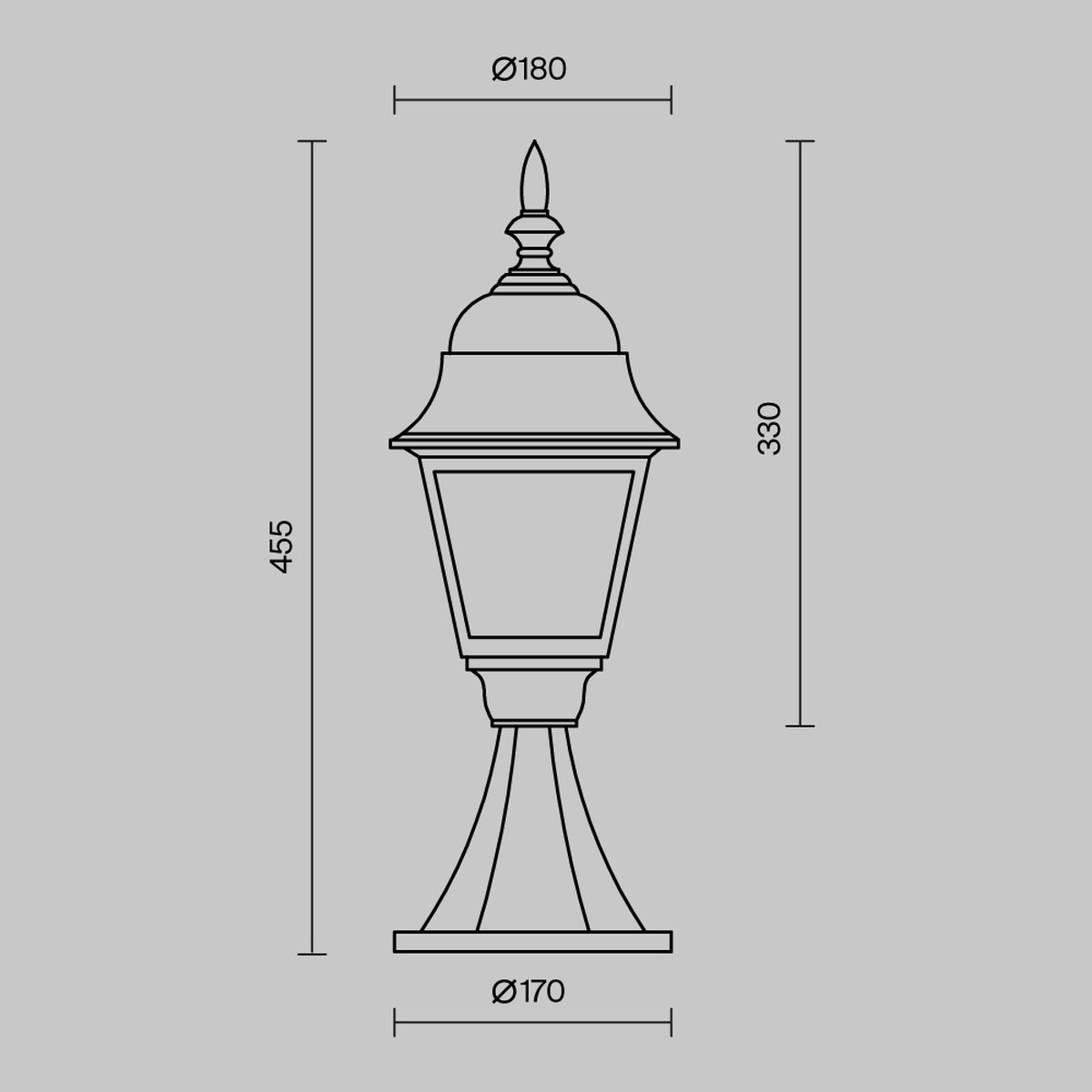 Уличный светильник Maytoni Abbey Road O004FL-01B