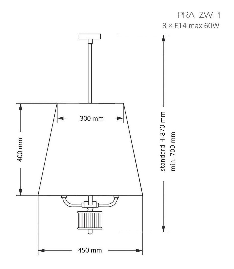 Подвесной светильник KUTEK MOOD Prato PRA-ZW-1(ZM)