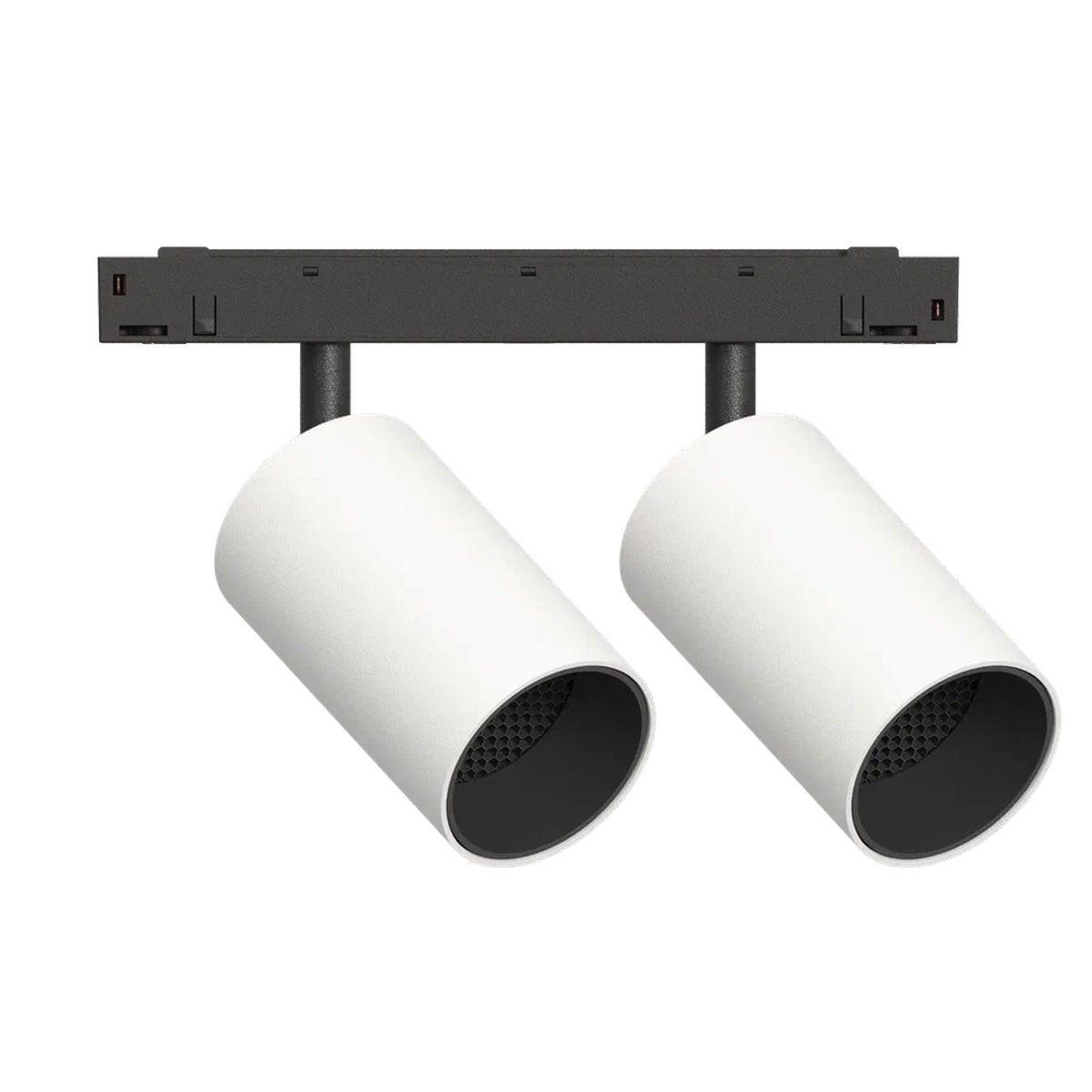 GRAFFIT Трековый светильник TWIN-SPOT LED 48В 2x10Вт 3000К CRI90 15° NO-DIM белый песок