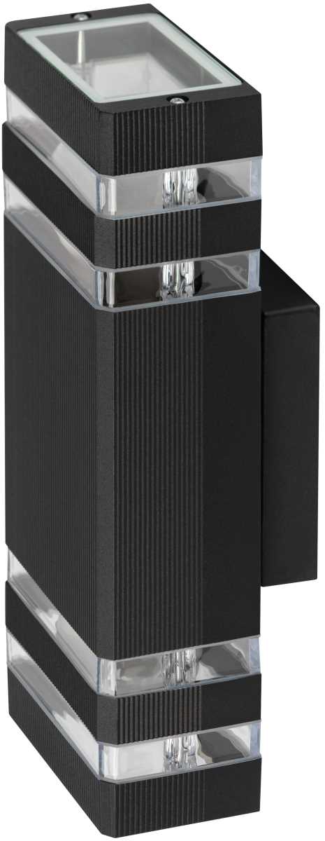 Светильник уличный настенный ЭРА «Астрея» GBW-101-BL-0310 230В 2хЕ27 IP54 вверх/вниз черный Б0069591