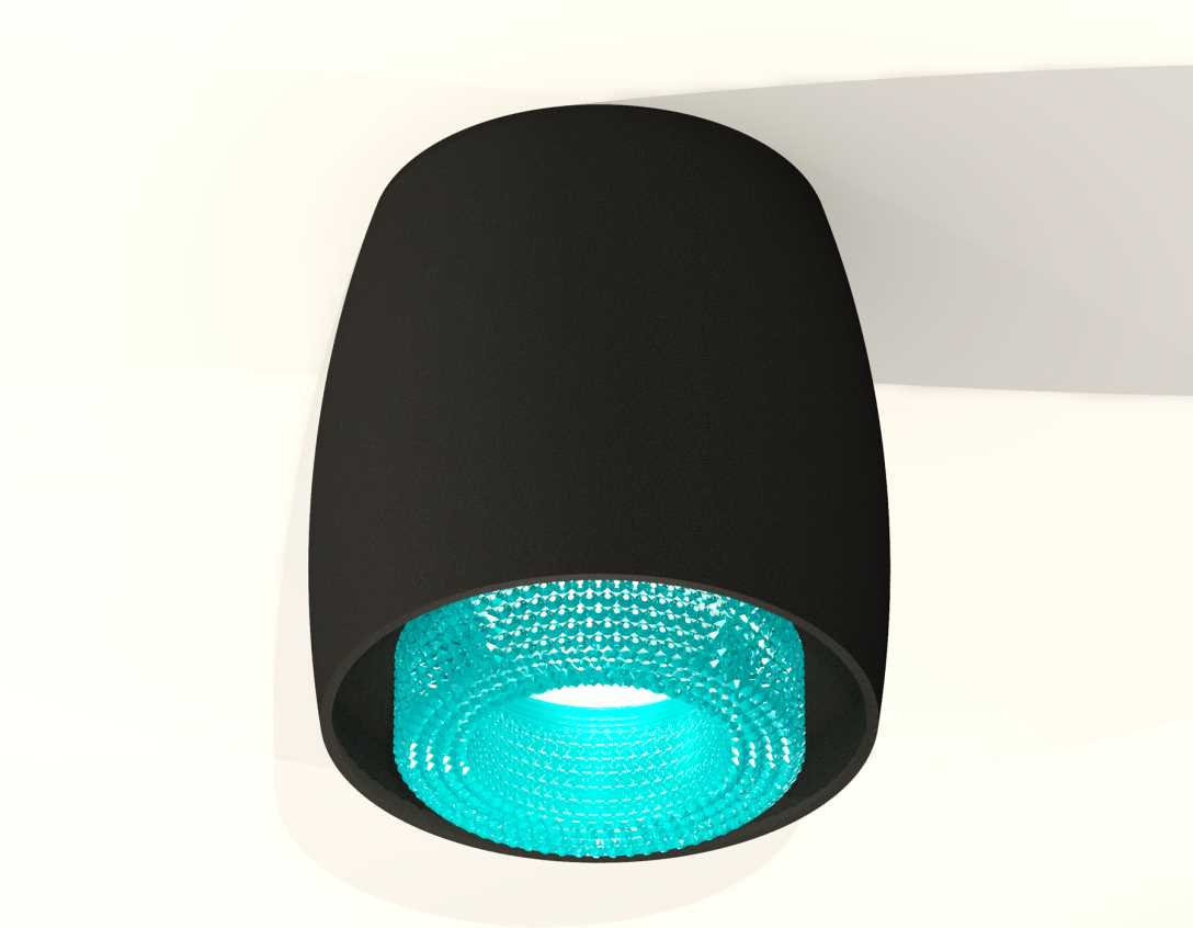Комплект накладного светильника Ambrella light Techno Spot XS1142023 SBK/BL черный песок/голубой (C1142, N7194)