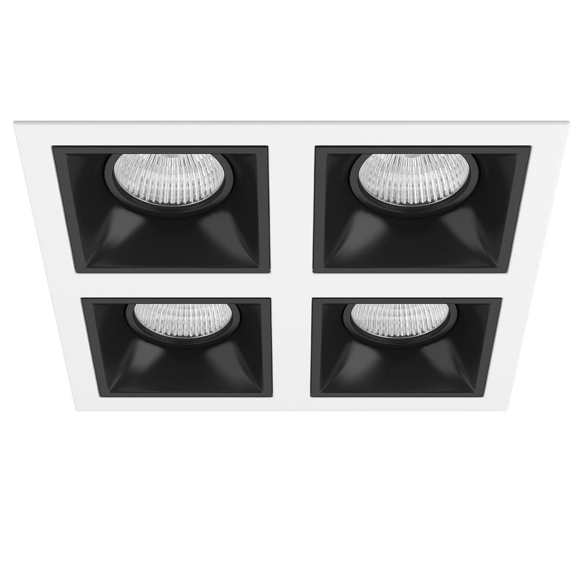 Комплект из светильников и рамки Lightstar Domino Quadro (214546+214507+214507+214507+214507) D54607070707