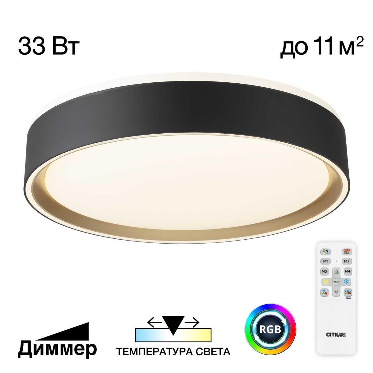 Потолочный светодиодный светильник Citilux Boss CL751251G