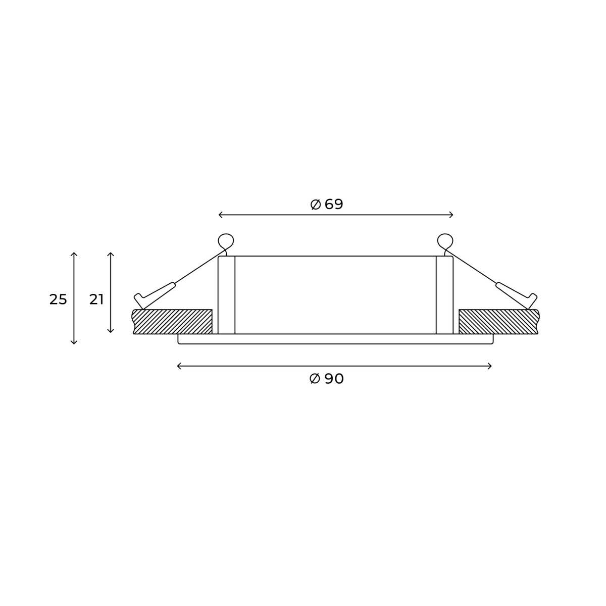Встраиваемый светильник Hesby Lighting Hesby Atlas 220В-GU5.3, белый HSBL_0086