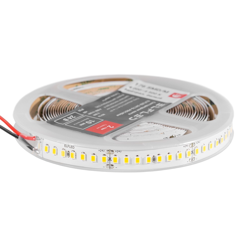 Лента светодиодная ELFLED PRO140, 176/м (2835), 24В, 16Вт/м, 5м, белый нейтральный 4000-4500К ELFLED-24176-PRO140nw