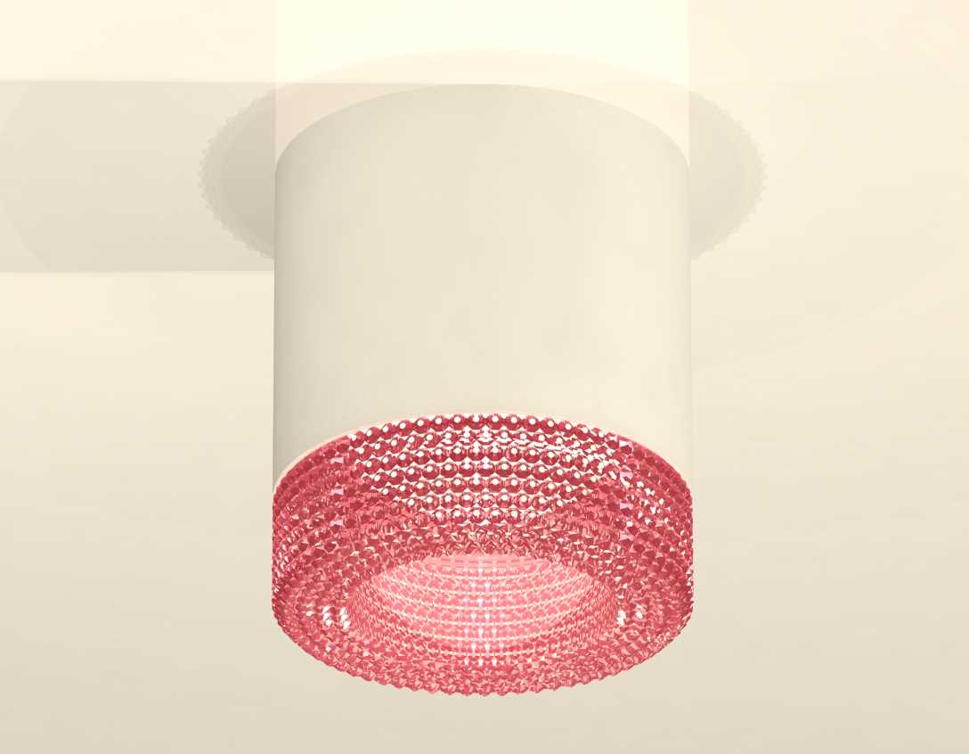 Комплект накладного светильника Ambrella light Techno Spot XS7401022 SWH/PI белый песок/розовый (C7401, N7193)