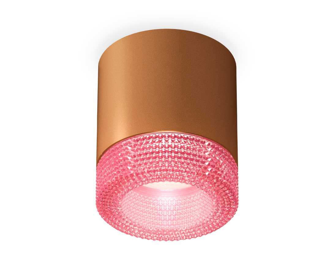 Комплект накладного светильника Ambrella light Techno Spot XS7404030 SCF/PI кофе песок/розовый (C7404, N7193)