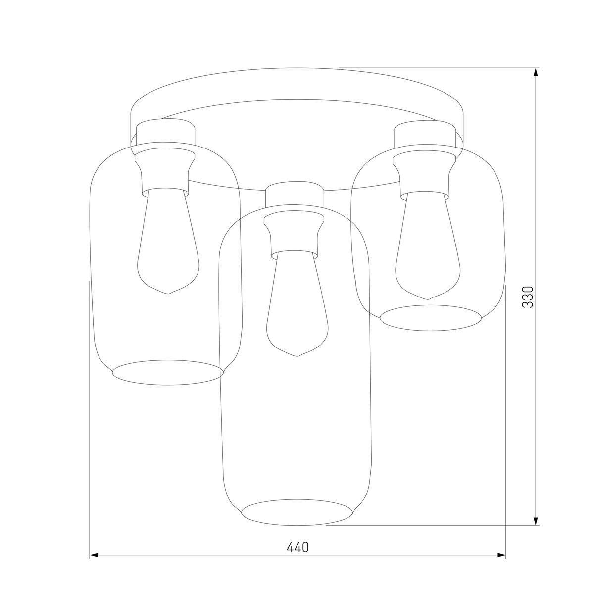 Потолочная люстра TK Lighting 3318 Marco Green