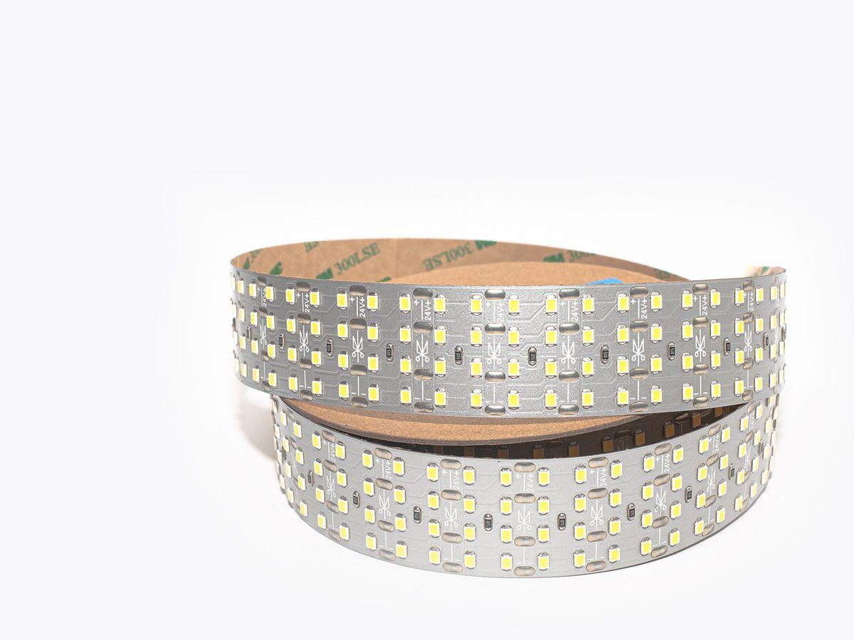 Светодиодная лента LEDS POWER четырехрядная 2835 448/м (47Вт/м) 24В холодная, серия ПРО200 009124