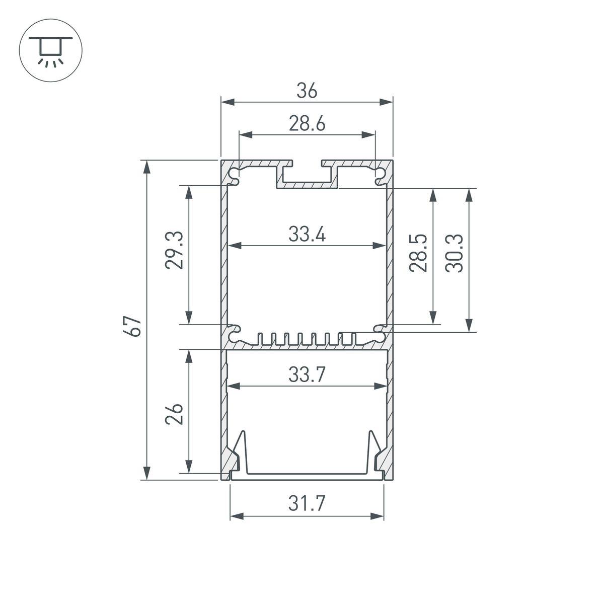 Профиль Arlight Line-S-3667-3000 Black 042903
