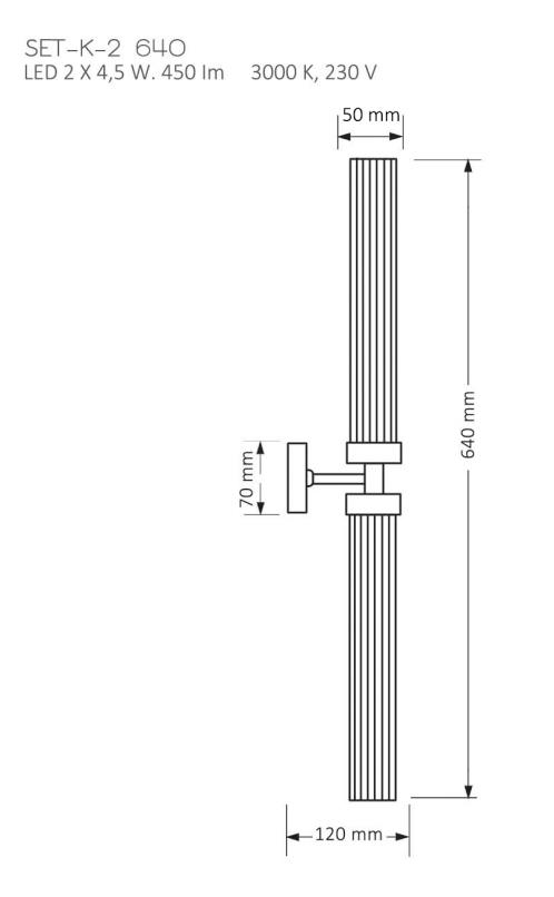 Настенный светильник KUTEK MOOD Seti SET-K-2(T)II 640
