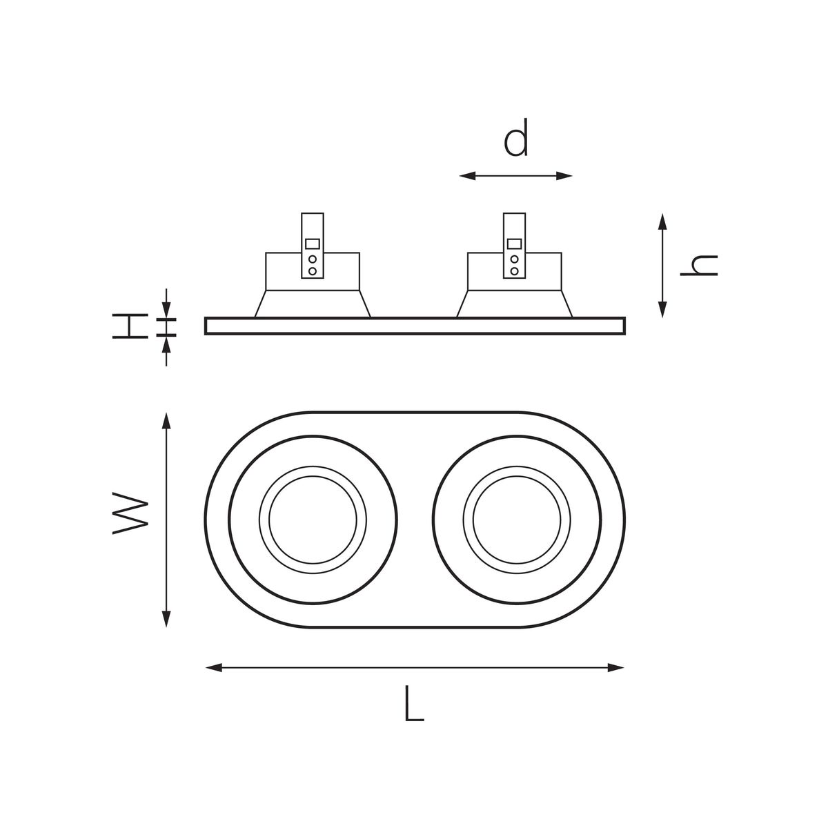 Комплект из светильников и рамки Lightstar Domino Round (214656+214606+214607) D6560607